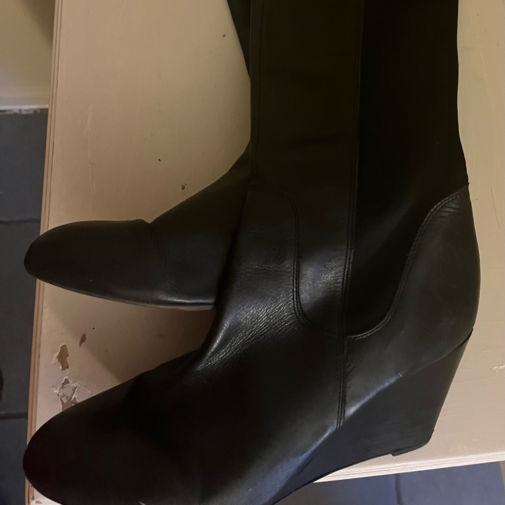 COPY - Franco Sarto, tall, wedge heel leather boots 11